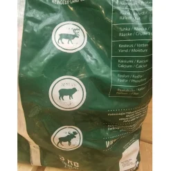 MUSH Vaisto Mørkegrøn Wild rensdyr lam elg til hund 3 kg