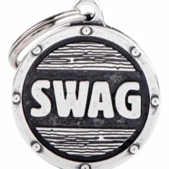 My Family Hundetegn cirkel lille Swag sølv