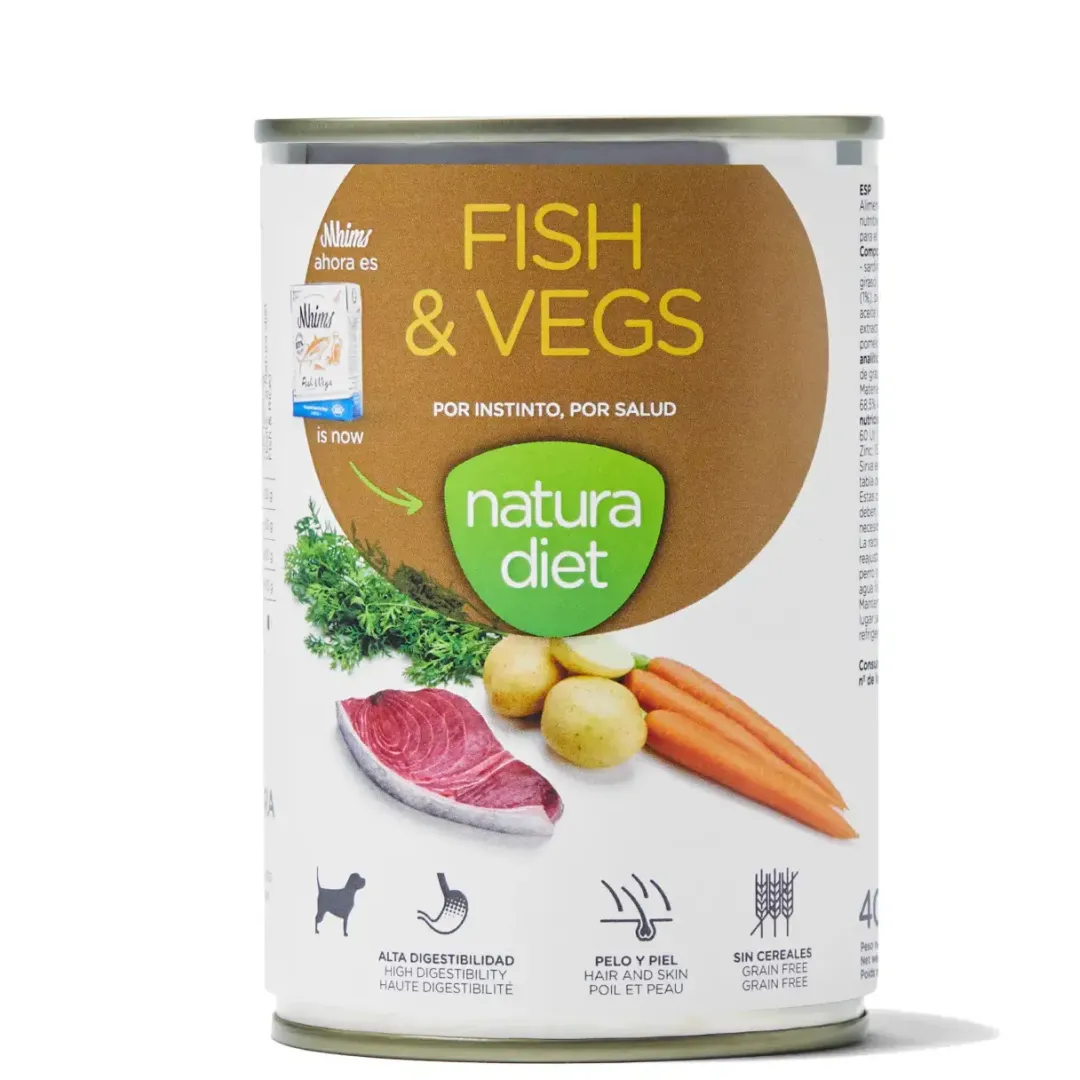 Natura Diet Super premium Hunde & kattefoder Natura Diet Adult Hund Fisk Vådfoder 400 g - naturligt og smagfuldt