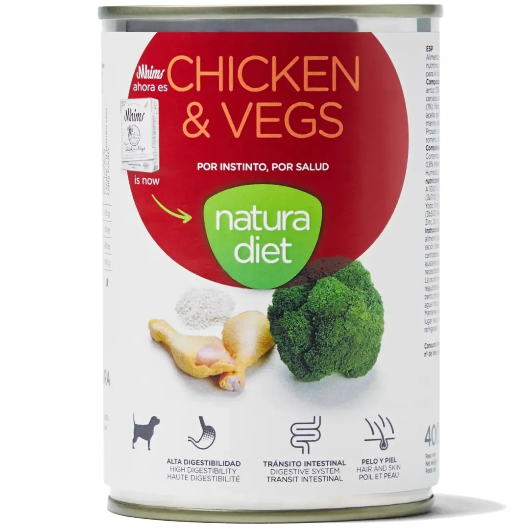 Natura Diet Super premium Hunde & kattefoder Natura Diet Adult Hund Kylling Vådfoder 400 g - naturligt hundefoder