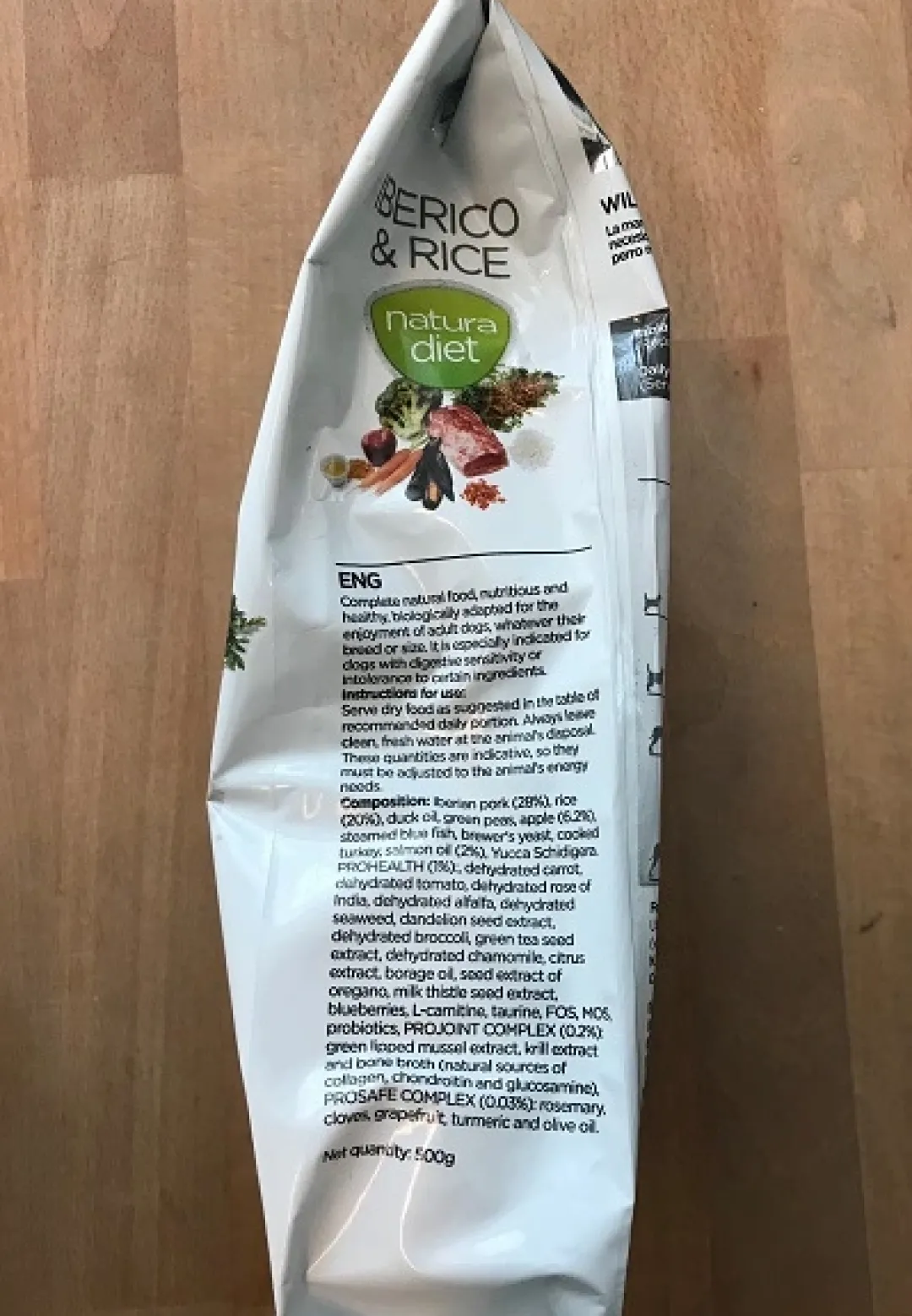 Natura Diet Super premium Hunde & kattefoder Natura Diet Iberico og Ris Hundefoder 500 g - Naturligt og allergivenligt