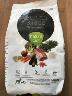 Natura Diet Super premium Hunde & kattefoder Natura Diet Iberico og Ris Hundefoder 500 g - Naturligt og allergivenligt