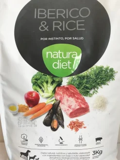 Natura Diet Super premium Hunde & kattefoder Natura Diet Iberico og Ris Hundefoder 3 kg - Naturlig ernæring