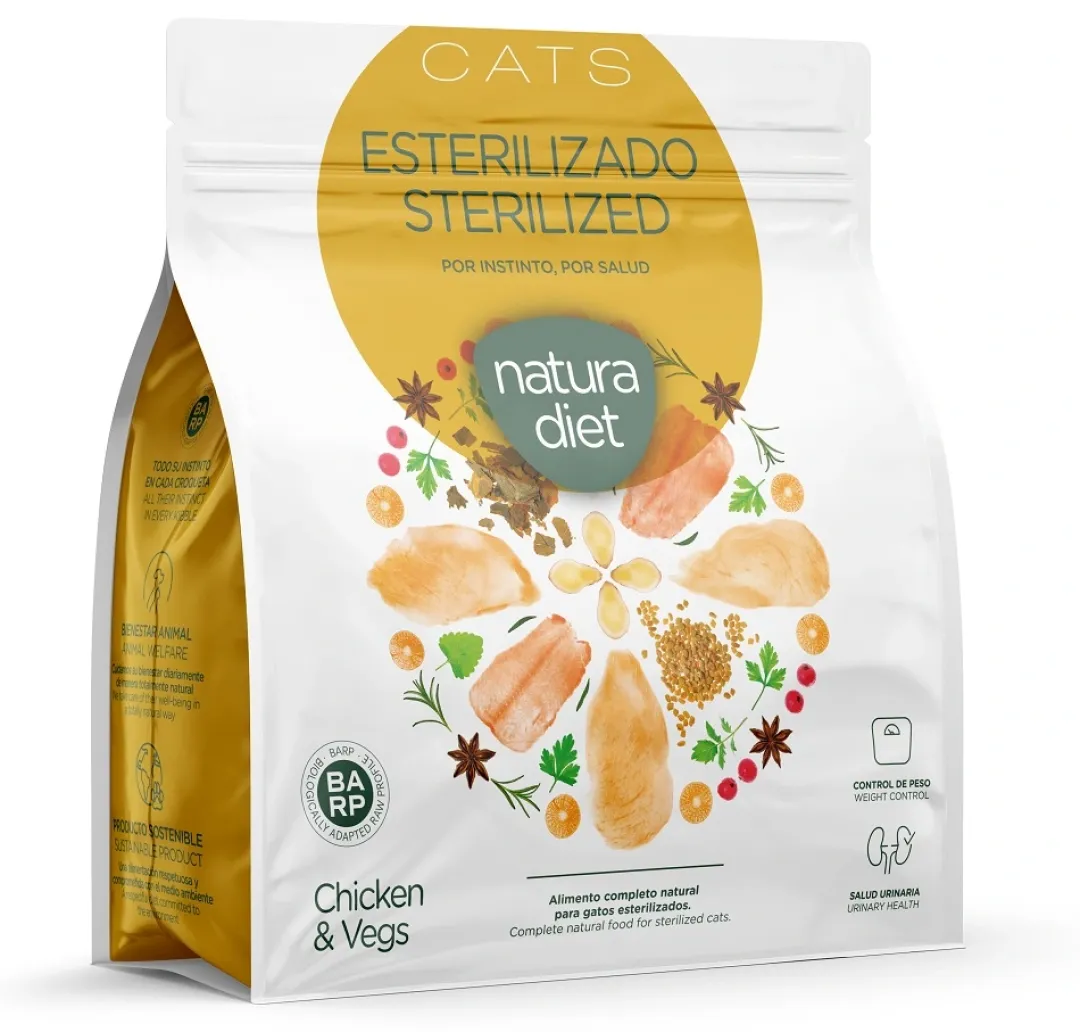 Natura Diet Super premium Hunde & kattefoder Natura Diet Kattefoder Adult Sterilised Kylling 400 g - til kastrerede katte
