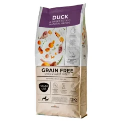 Natura Diet Super premium Hunde & kattefoder Natura Diet kornfri and og sød kartofel 12 kg - naturligt tørfoder til voksne hunde