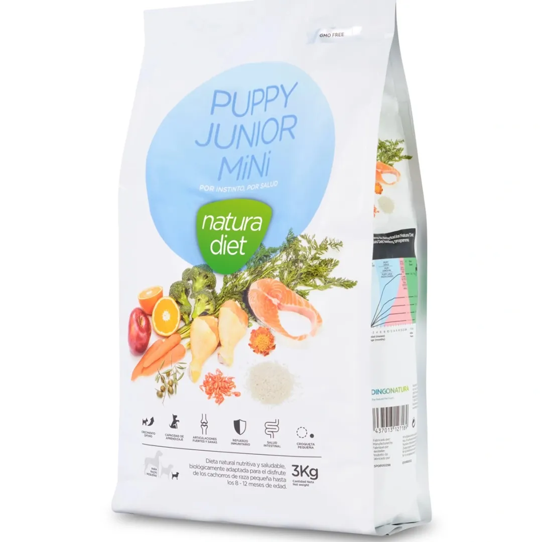 Natura Diet Super premium Hunde & kattefoder Natura Diet Puppy Junior Mini 3 kg - Sundt hvalpefoder til små racer