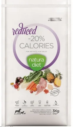 Natura Diet Super premium Hunde & kattefoder Natura Diet Reduced -20% kalorier hundefoder 3 kg - tørfoder til overvægtige hunde