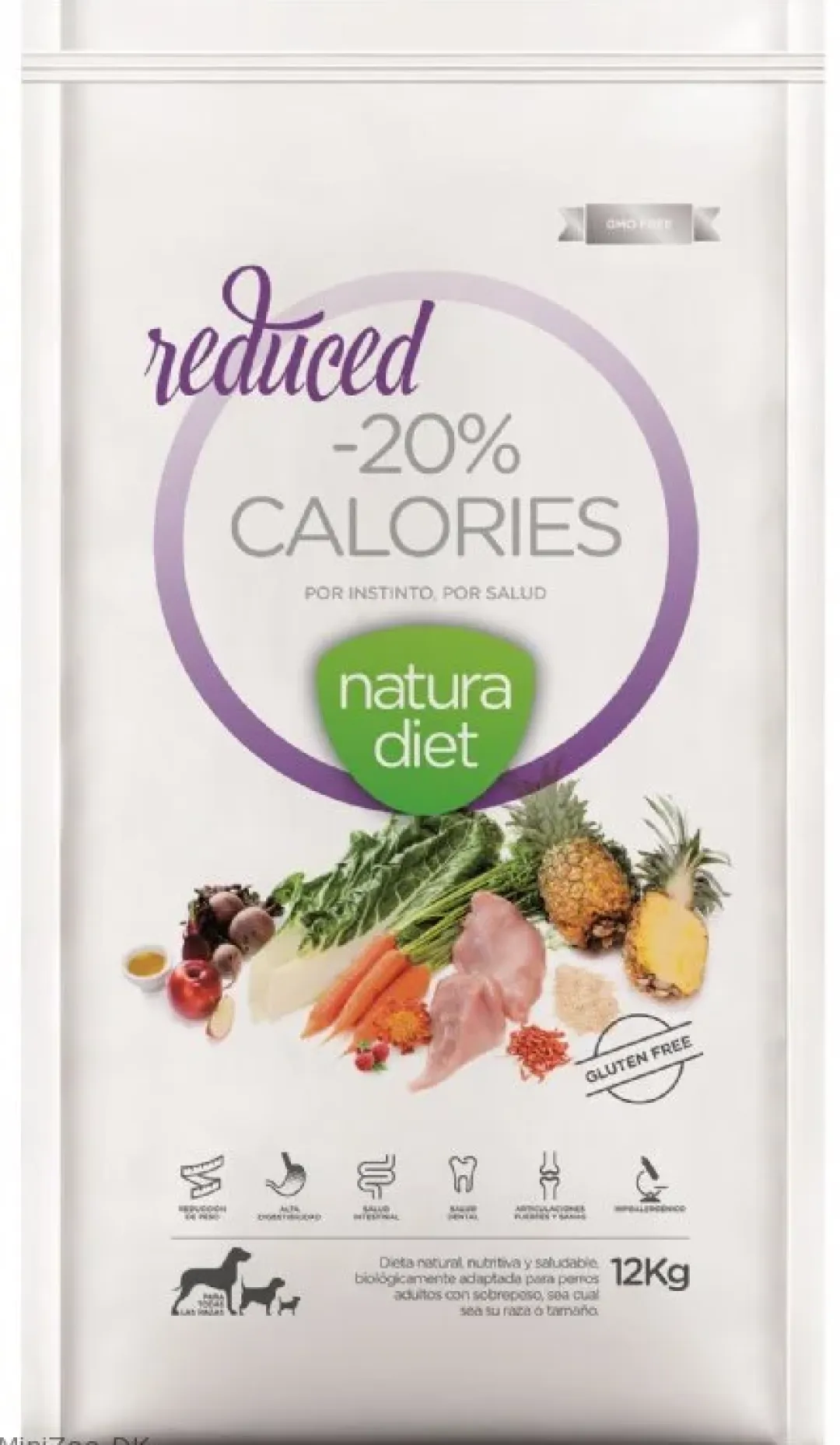Natura Diet Super premium Hunde & kattefoder Natura Diet Reduced -20% kalorier hundefoder 12 kg - tørfoder til vægttab hos hunde