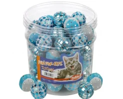 Nobby Glitter kugle blå-hvid 4 cm