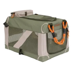 Nordic Paws Foldbart luksus hundebur i stof Army M - komfort og ro