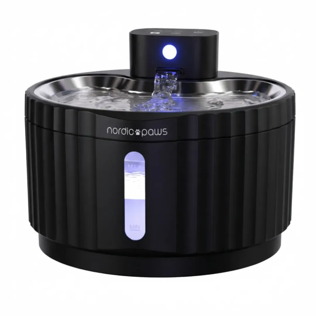 Nordic Paws Glacia trådløs vandfontæne sort 2,8 L
