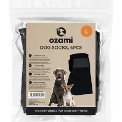 Ozami hundesokker L sort - bløde sokker til store hundepoter