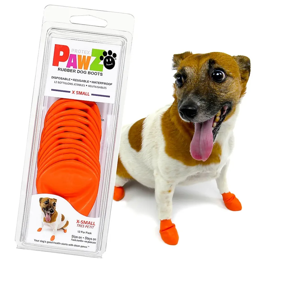 Pawz Hundesko X-small 5,1 cm orange