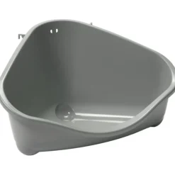 MiniZoo Pets Corner Tray M Grå - hjørnetoilet til gnavere og kaniner