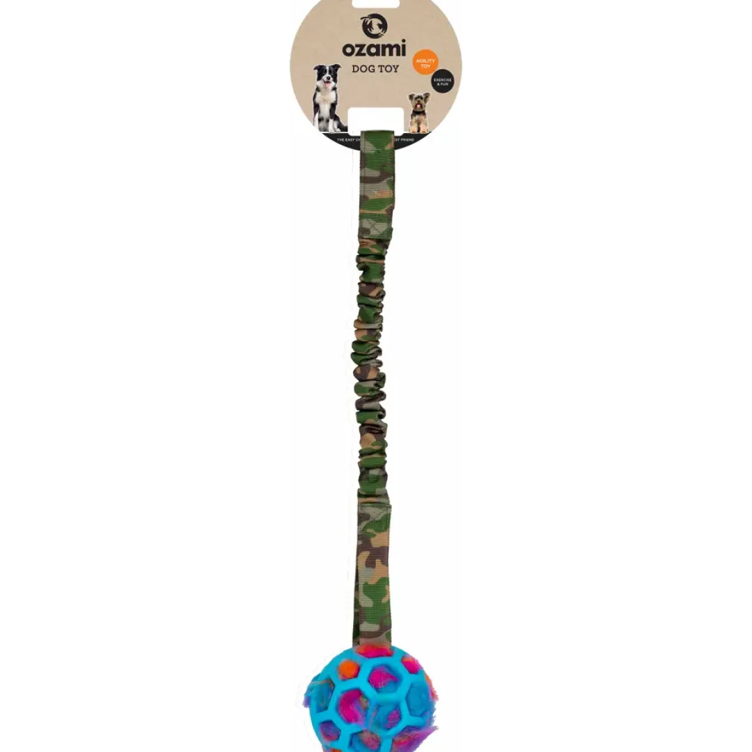 Ozami Play-n-tug Ball With Crinkle Green Cammo 50 cm - Trækkelegetøj til Hund
