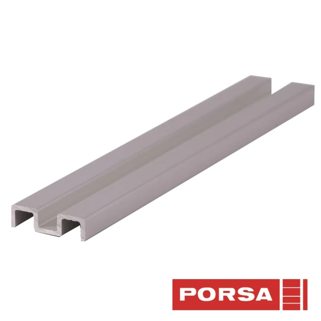 Porsa sølv aluminiums underskinne 100 cm.
