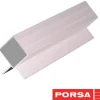 Porsa sølv aluprofil med dobbelt vinkelflig 90 cm.