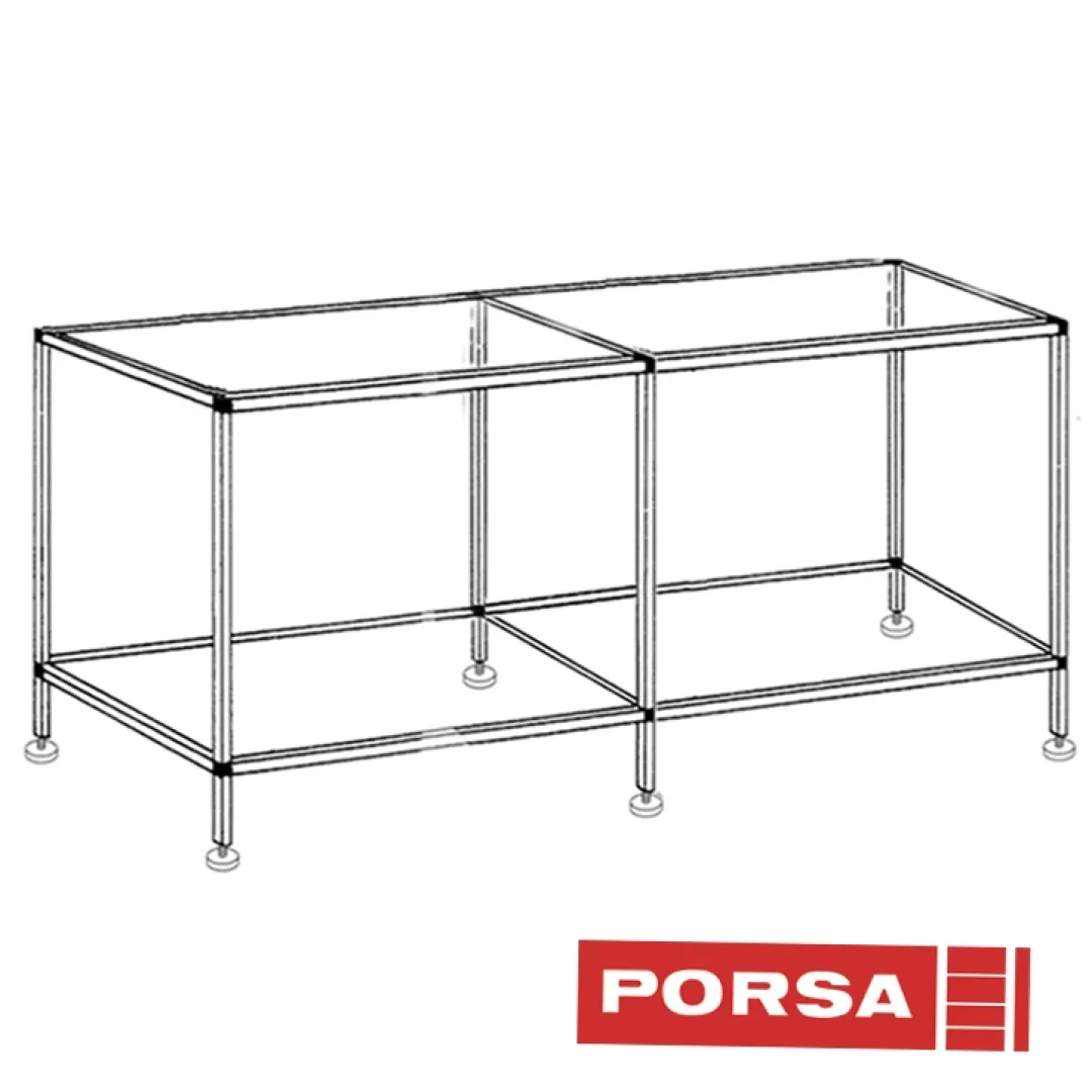 MiniZoo Porsa sølvfarvet akvariebord 393 liter