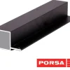 Porsa sort aluprofil firkantet med flig 75 cm.