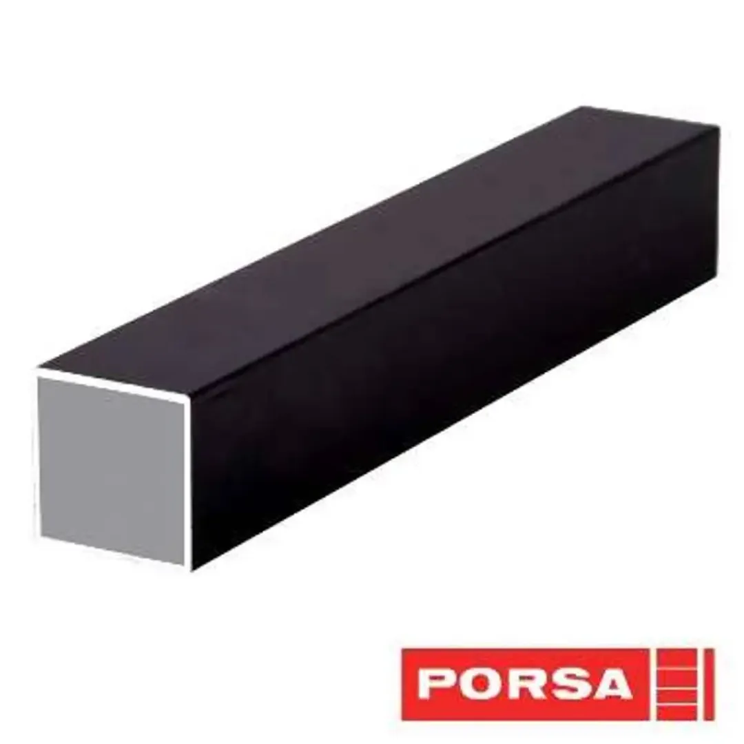 Porsa sort aluprofil firkantet 50 cm.