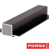 Porsa sort aluprofil med dobbelt flig 20 cm.