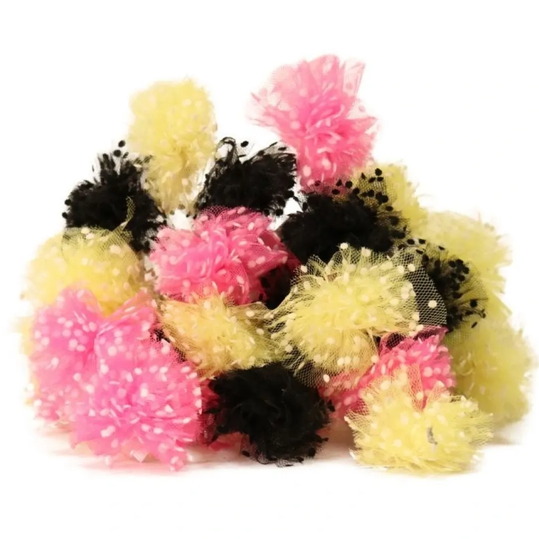 Flamingo Puffet Tøjbold Mix farve 6 cm