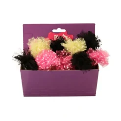 Flamingo Puffet Tøjbold Mix farve 6 cm