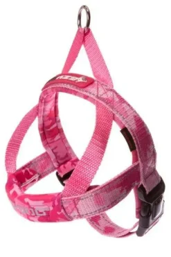 Ezydog QuickFit sele pink camouflage XL - synlig og komfortabel sele til store hunde