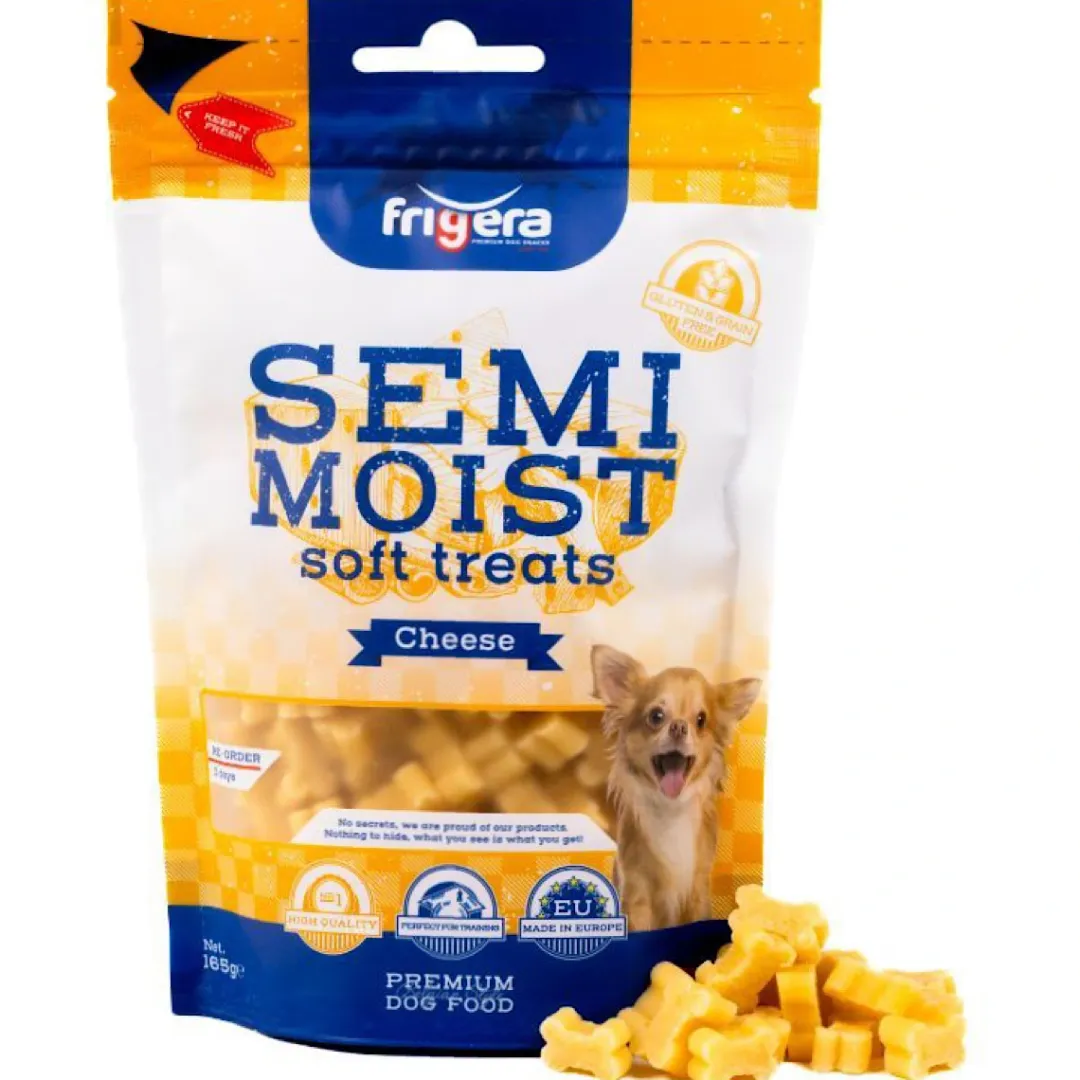 Frigera Semi-Moist Soft Glutenfri Ost 165 g - bløde hundesnacks