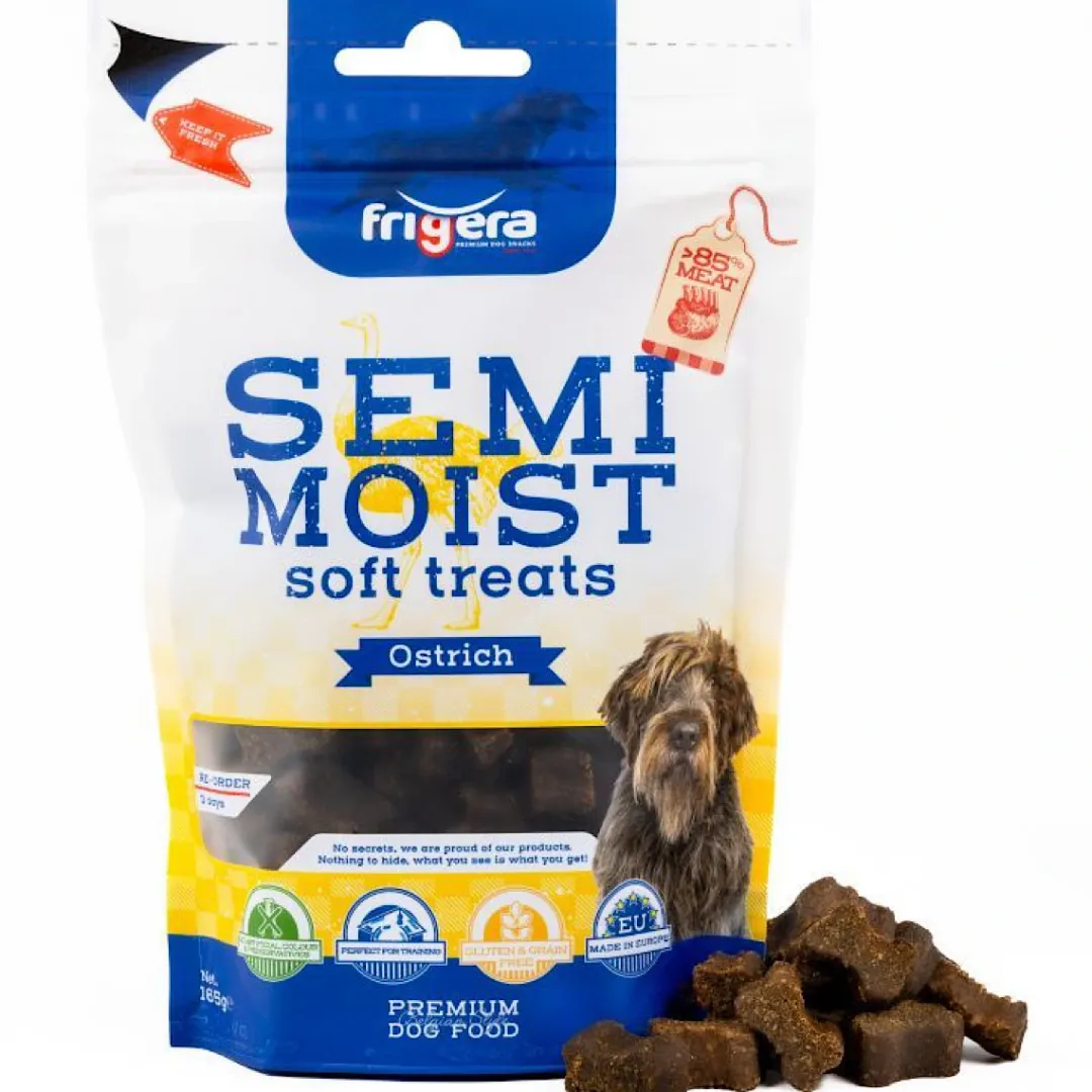Frigera Semi-Moist Soft High Struds 165 g - bløde hundesnacks