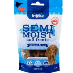 Frigera Semi-Moist Soft Laks med ris 165 g - bløde hundesnacks