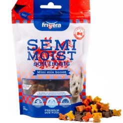 Frigera Semi-Moist Soft Mini Mix Bones 165 g - bløde hundesnacks
