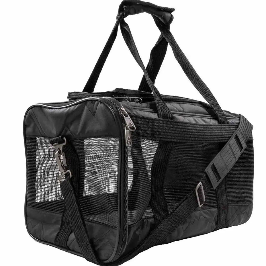 Sherpa Transporttasker Sherpa Original Deluxe Sort hundetaske Medium 43x28x26,5 cm Max 7kg