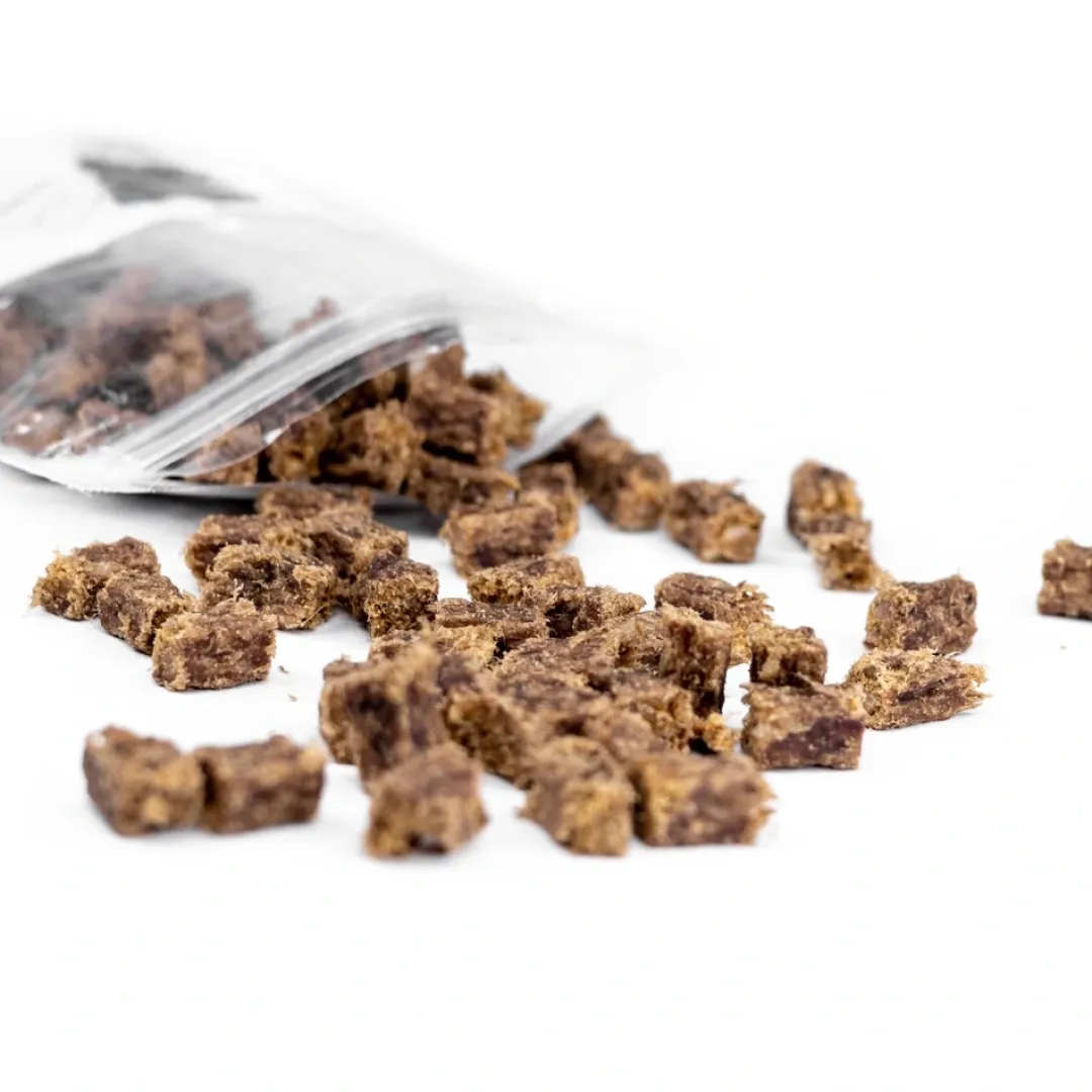 Snackit Kvalitetssnacks til hunde Snackit Bløde Vildsvine terninger 100 g - kornfri hundesnacks