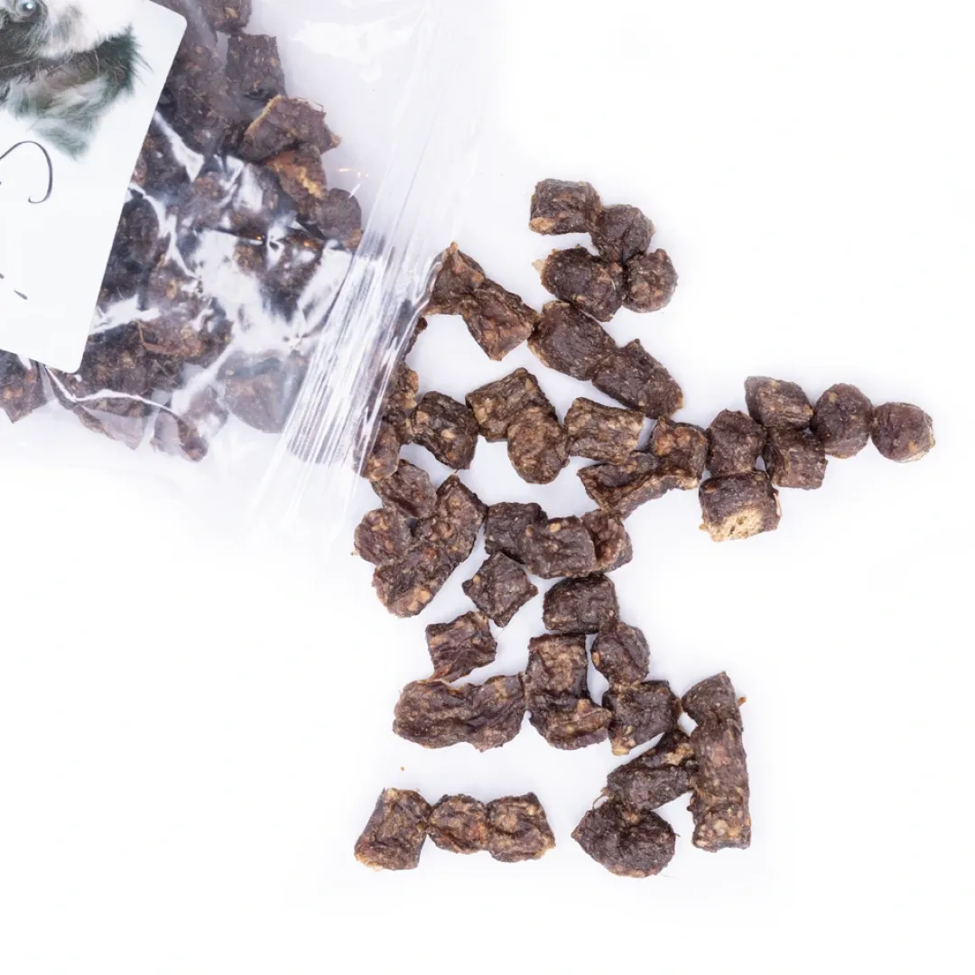 Snackit Kvalitetssnacks til hunde Snackit Mini Trainers Andekød 100 g - Skånsomme godbidder til hvalpe og sarte maver