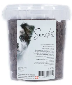 Snackit Kvalitetssnacks til hunde Snackit Semi-Moist Mini Bones med Lam 500 g - bløde hundesnacks