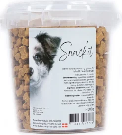 Snackit Kvalitetssnacks til hunde Snackit Semi-Moist Mini Bones med Ost 500 g - bløde hundesnacks