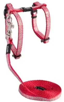 Rogz Sparkle Sele og Linesæt 1,8 m 24-40 cm Rød