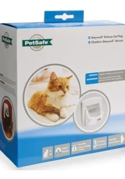 Petsafe Staywell Deluxe Magnetisk lås kattelem Hvid
