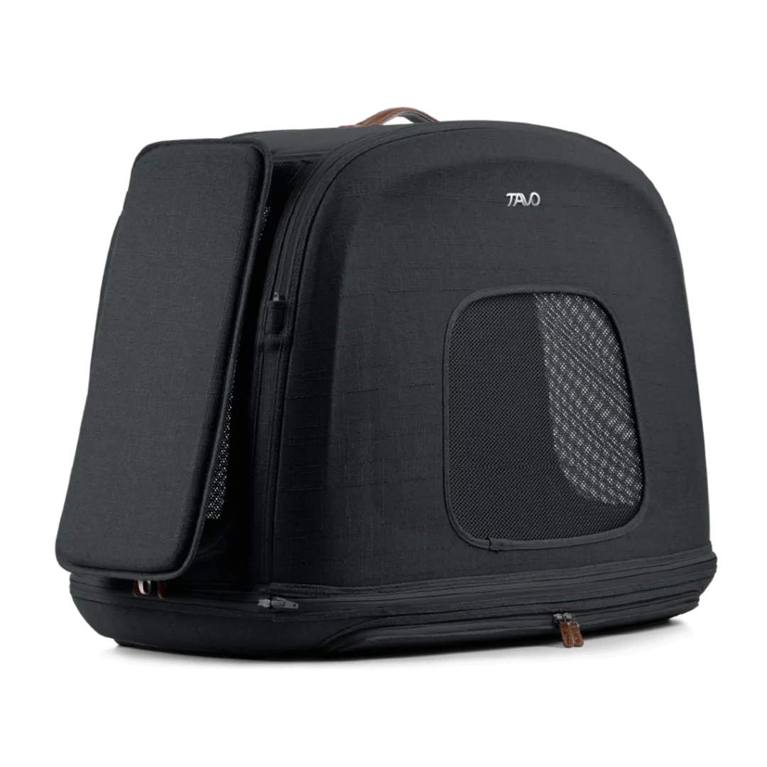 Tavo Pets Tavo Crispin Medium Onyx Sort - Crash-testet transportbur til kæledyr