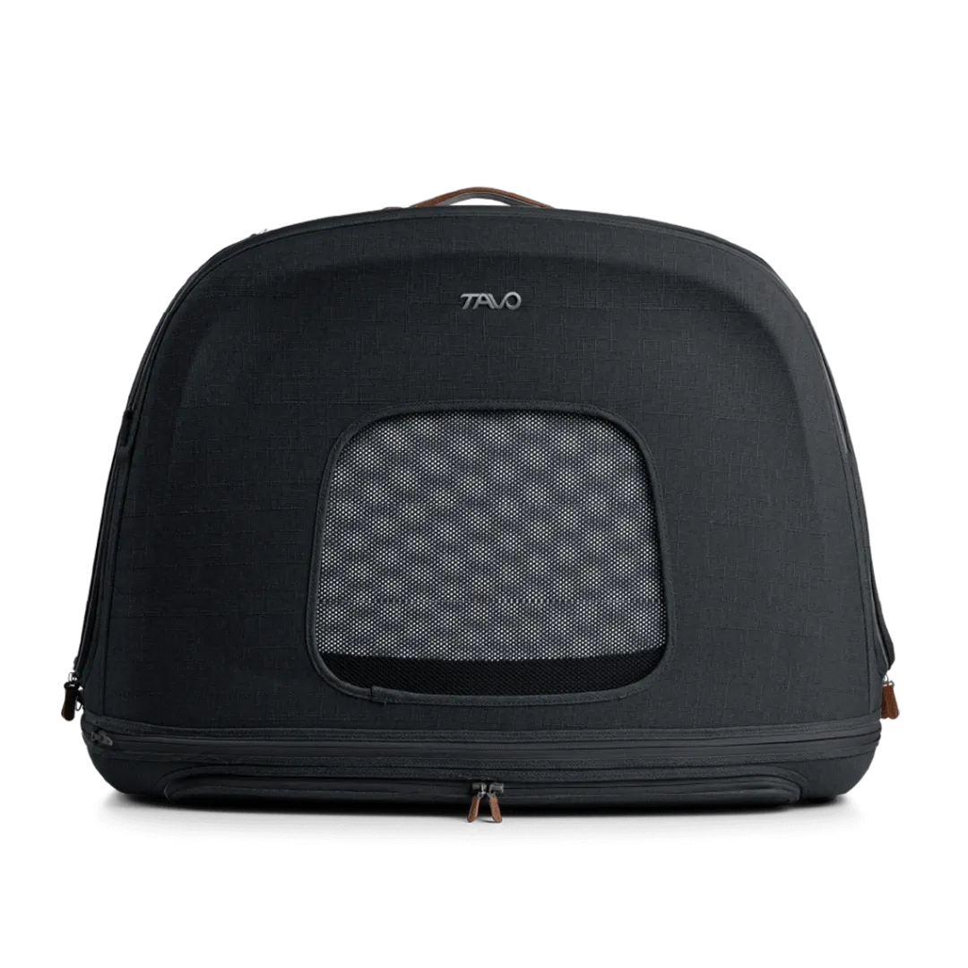 Tavo Pets Tavo Crispin Medium Onyx Sort - Crash-testet transportbur til kæledyr