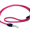MiniZoo Timely Dressurline i rundsyet læder pink med krystaller 10 mm