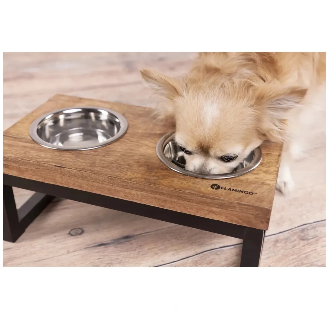 Flamingo Tommy Twin Feeder Set med stand 1600 ml