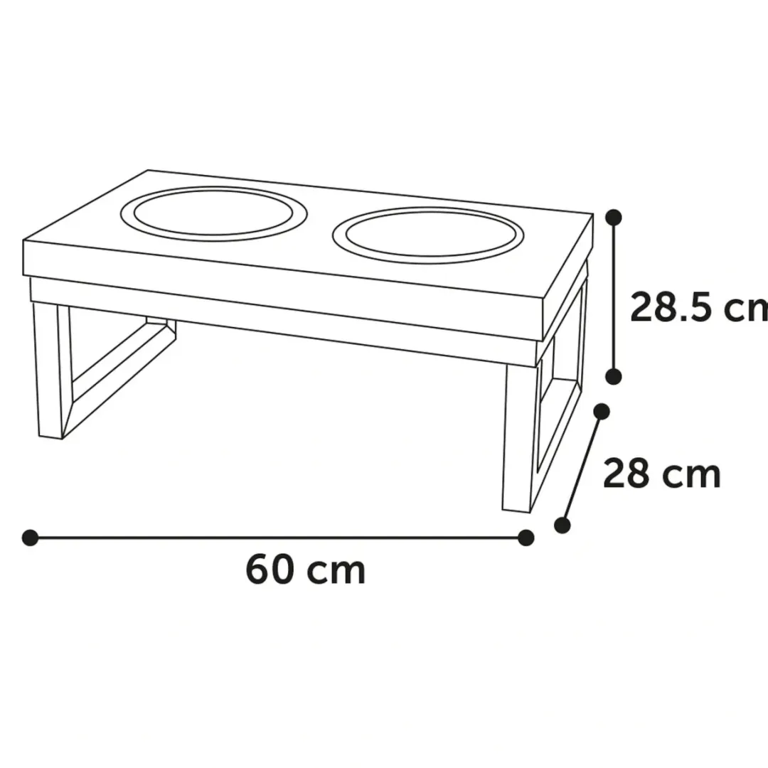 Flamingo Tommy twin feeder set med stand 2700 ml