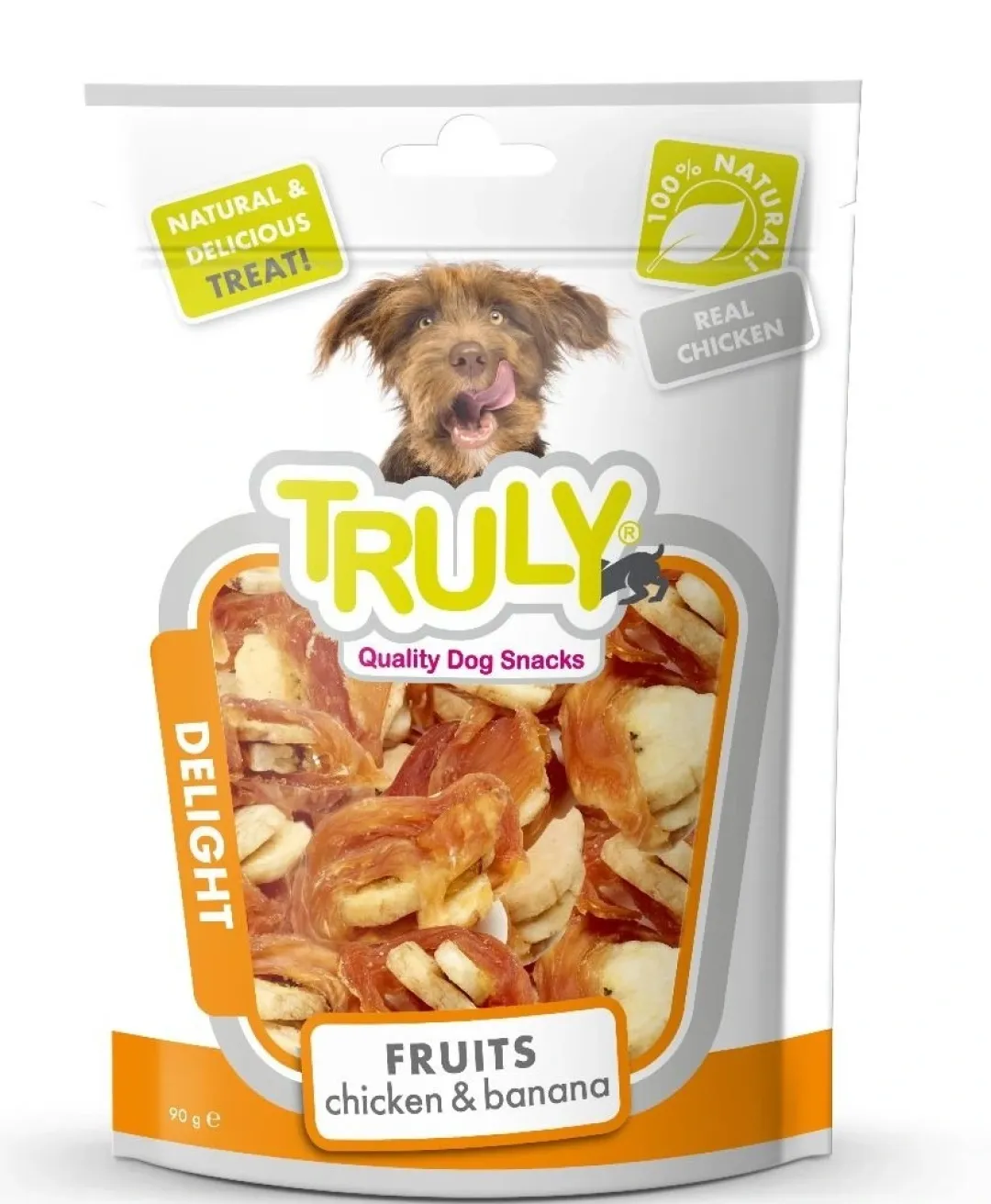 Truly Katte og Hundesnack Truly Banana and Chicken 90 g - banan og kylling snacks