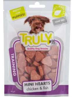 Truly Katte og Hundesnack Truly Puppy Mini Hearts 90 g - hvalpesnacks med kylling