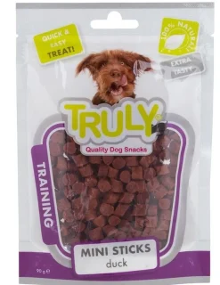 Truly Katte og Hundesnack Truly Trainer Mini Sticks Duck 90 g - træningssticks med and