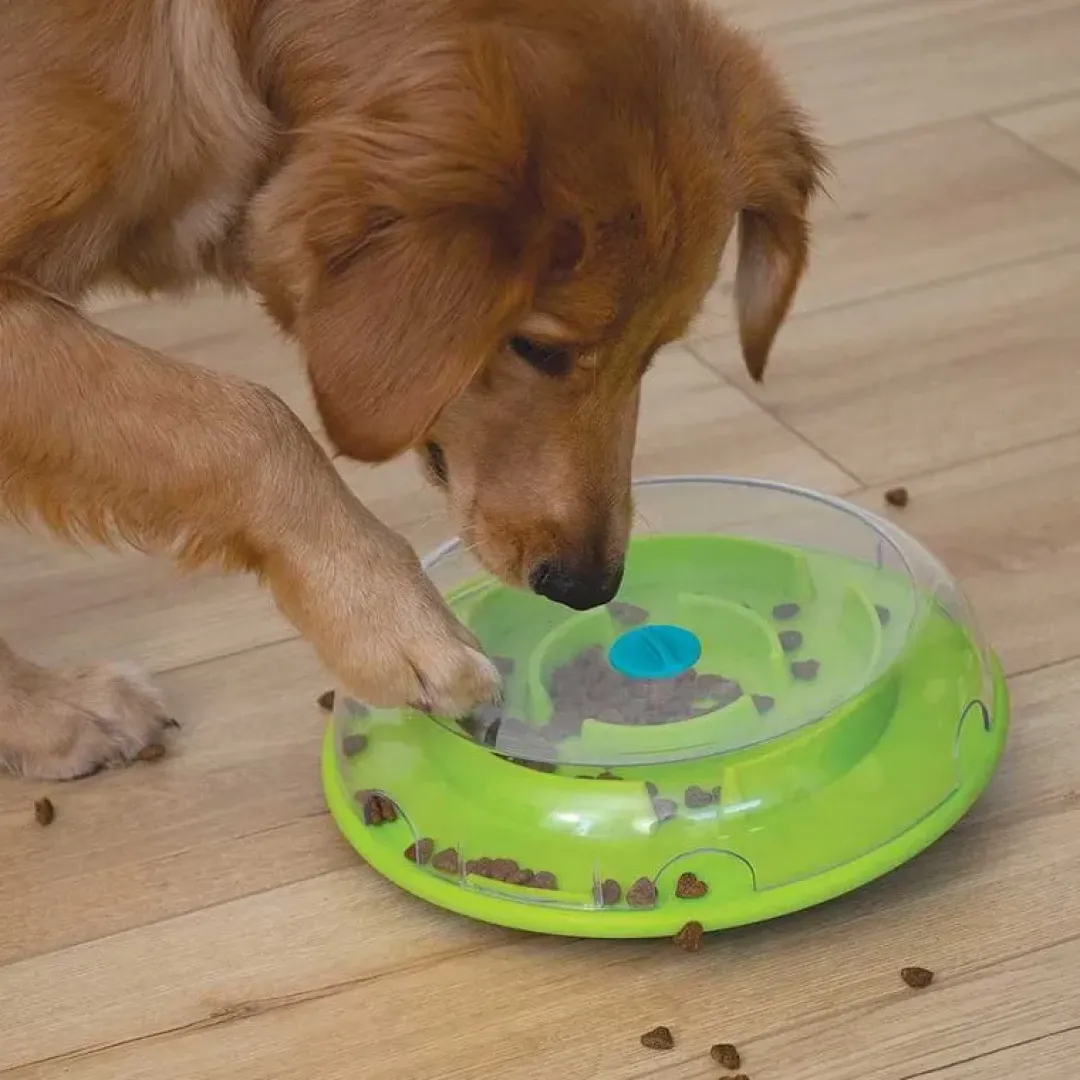 Nina Ottosson Wobble Bowl Grøn Niveau 1 - interaktiv foderskål til hunde