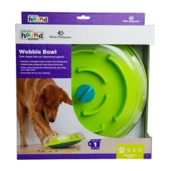 Nina Ottosson Wobble Bowl Grøn Niveau 1 - interaktiv foderskål til hunde