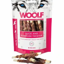Woolf HundeSnacks og Kattesnack Woolf Hundesnack And og Oksehud Twister